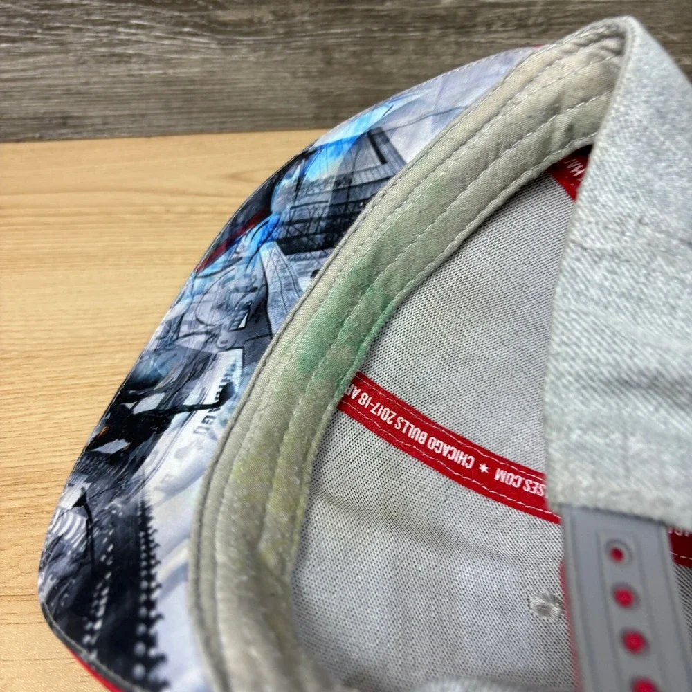 Chicago Bulls Hat Cap Snapback Gray NBA Basketball‎ City Art Promo